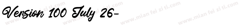 Version 100 July 26字体转换